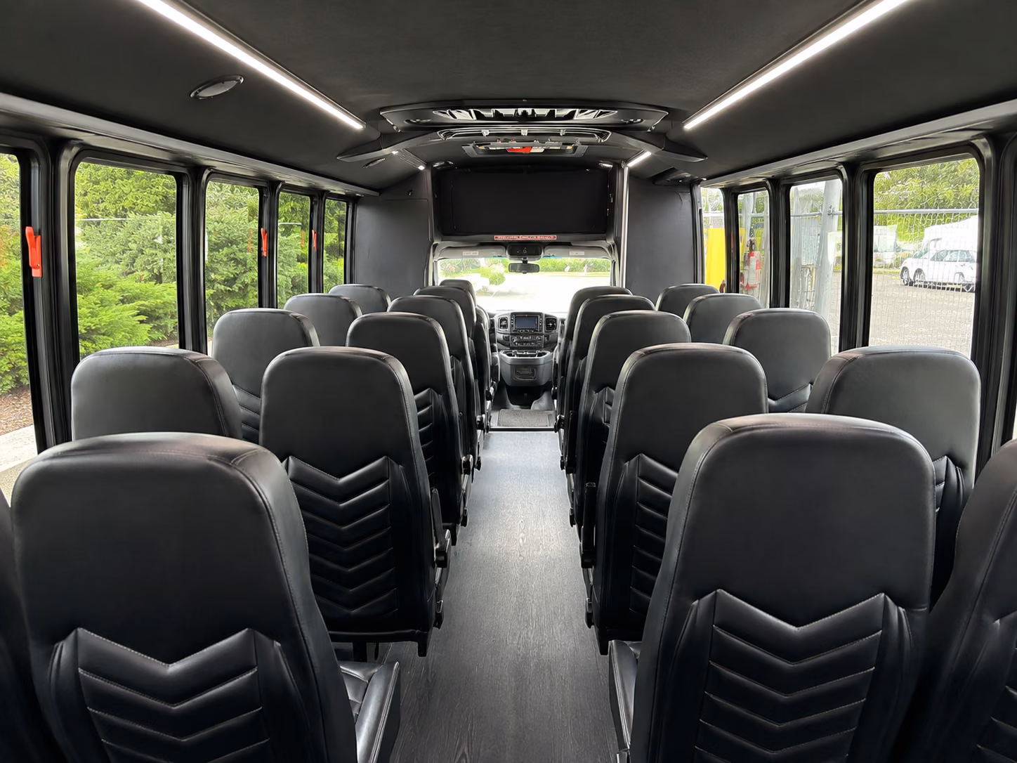 danbury 15 passenger minibus interior