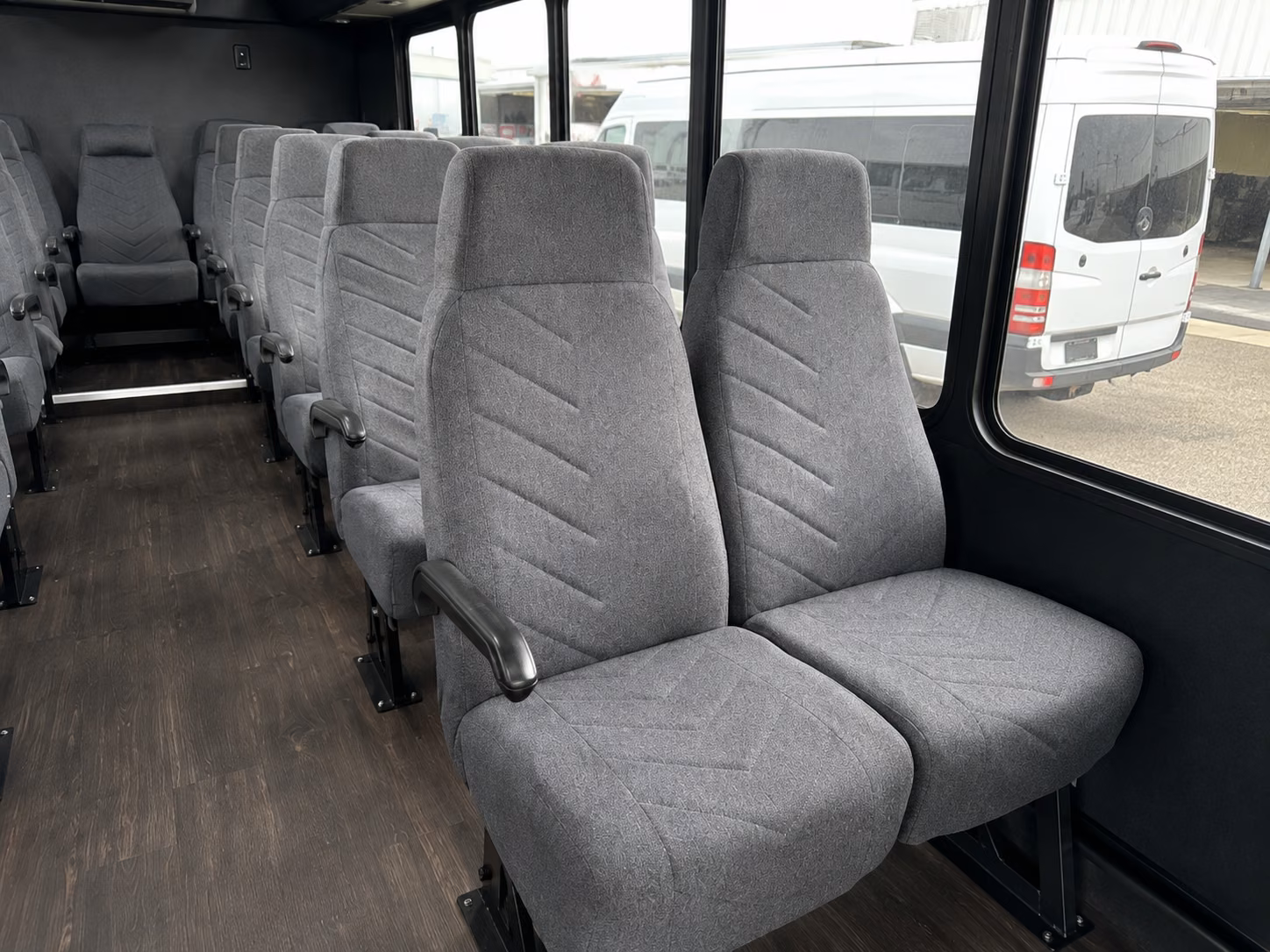 danbury 18 passenger minibus inside