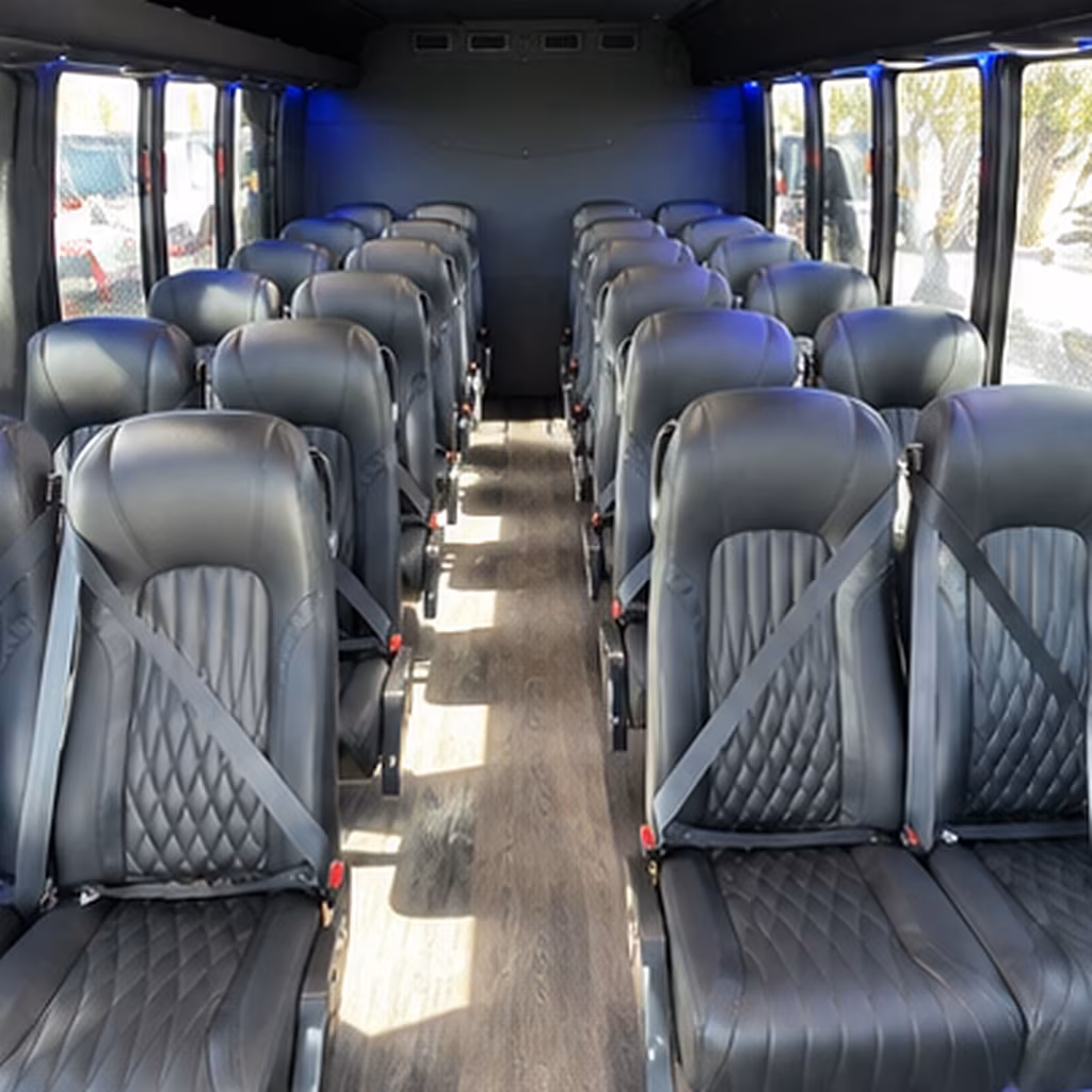danbury 25 passenger minibus interior