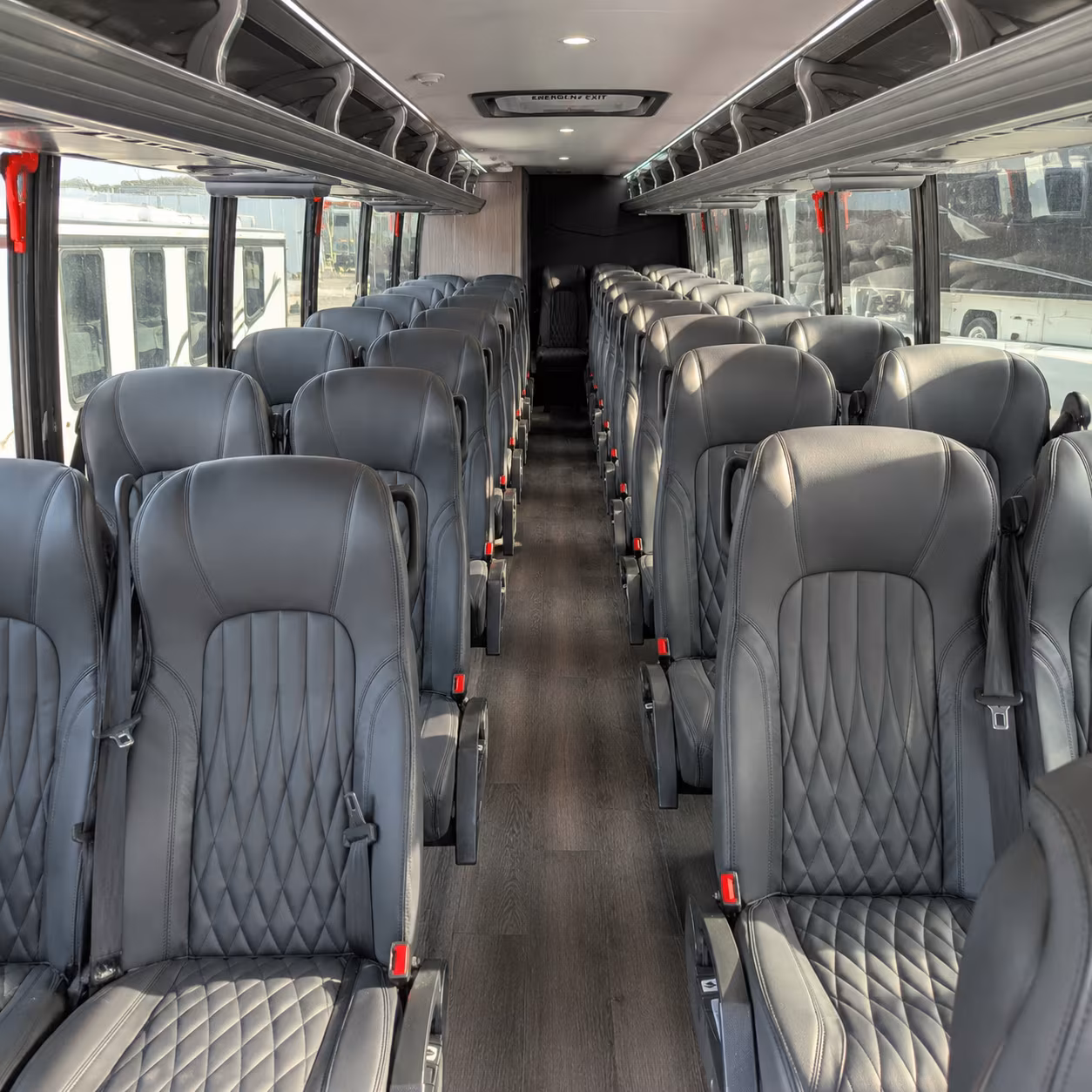 danbury 28 passenger minibus inside