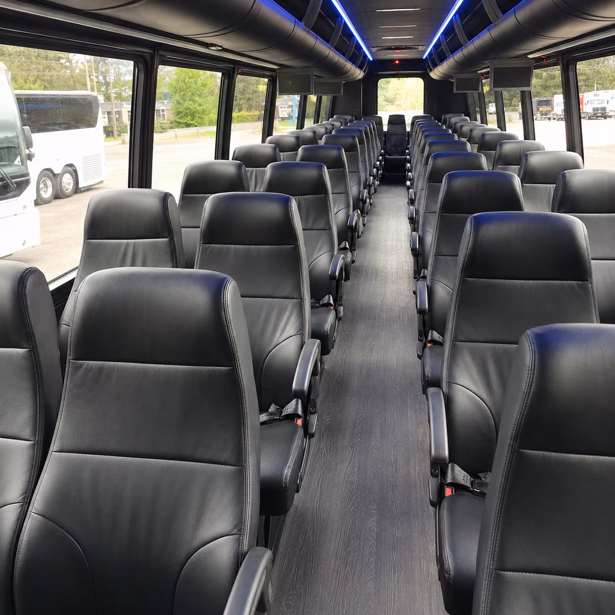 danbury 28 passenger minibus interior