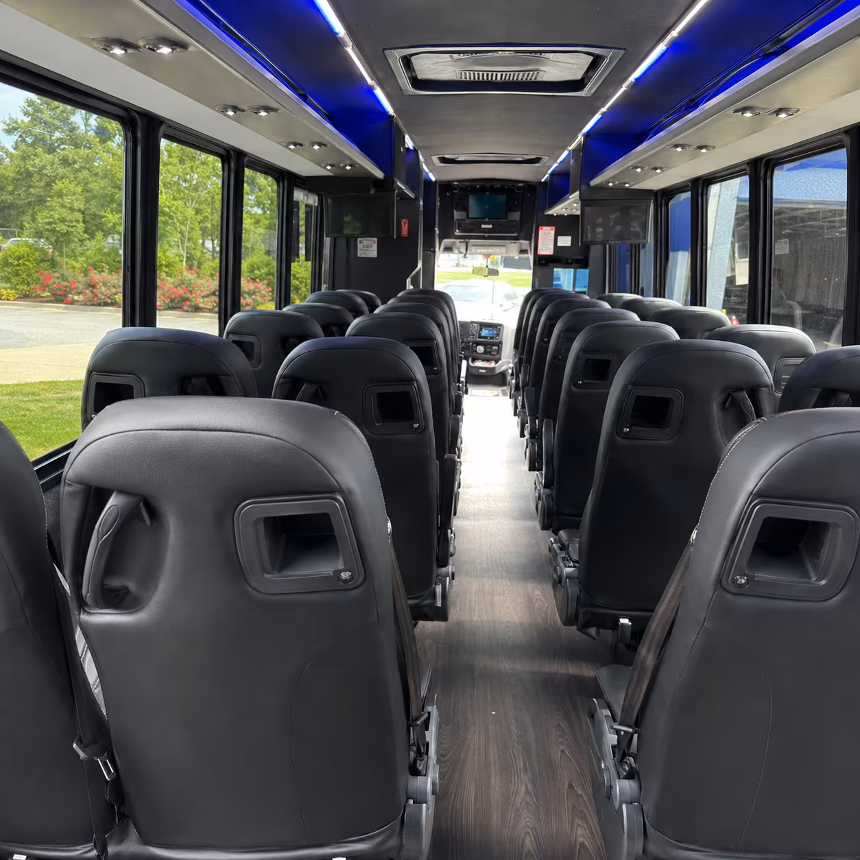 danbury 30 passenger minibus inside