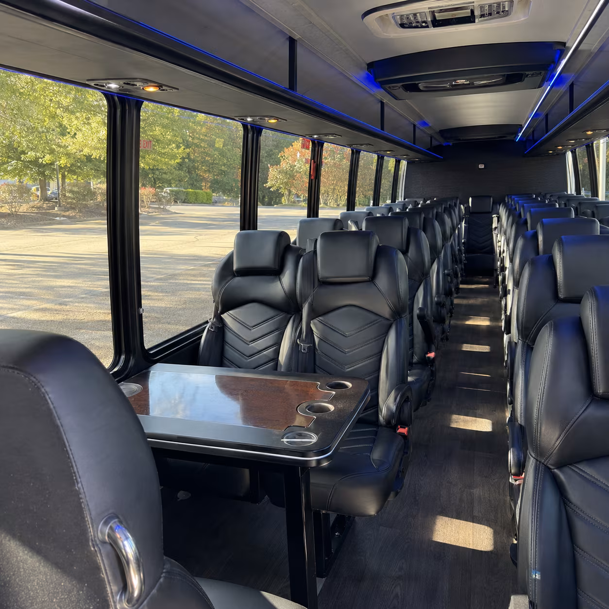 danbury 35 passenger minibus inside
