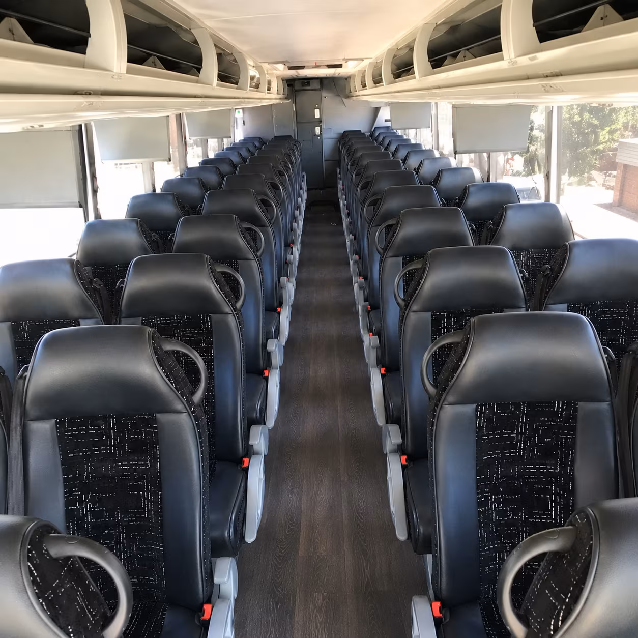 danbury 56 passenger charter bus interior