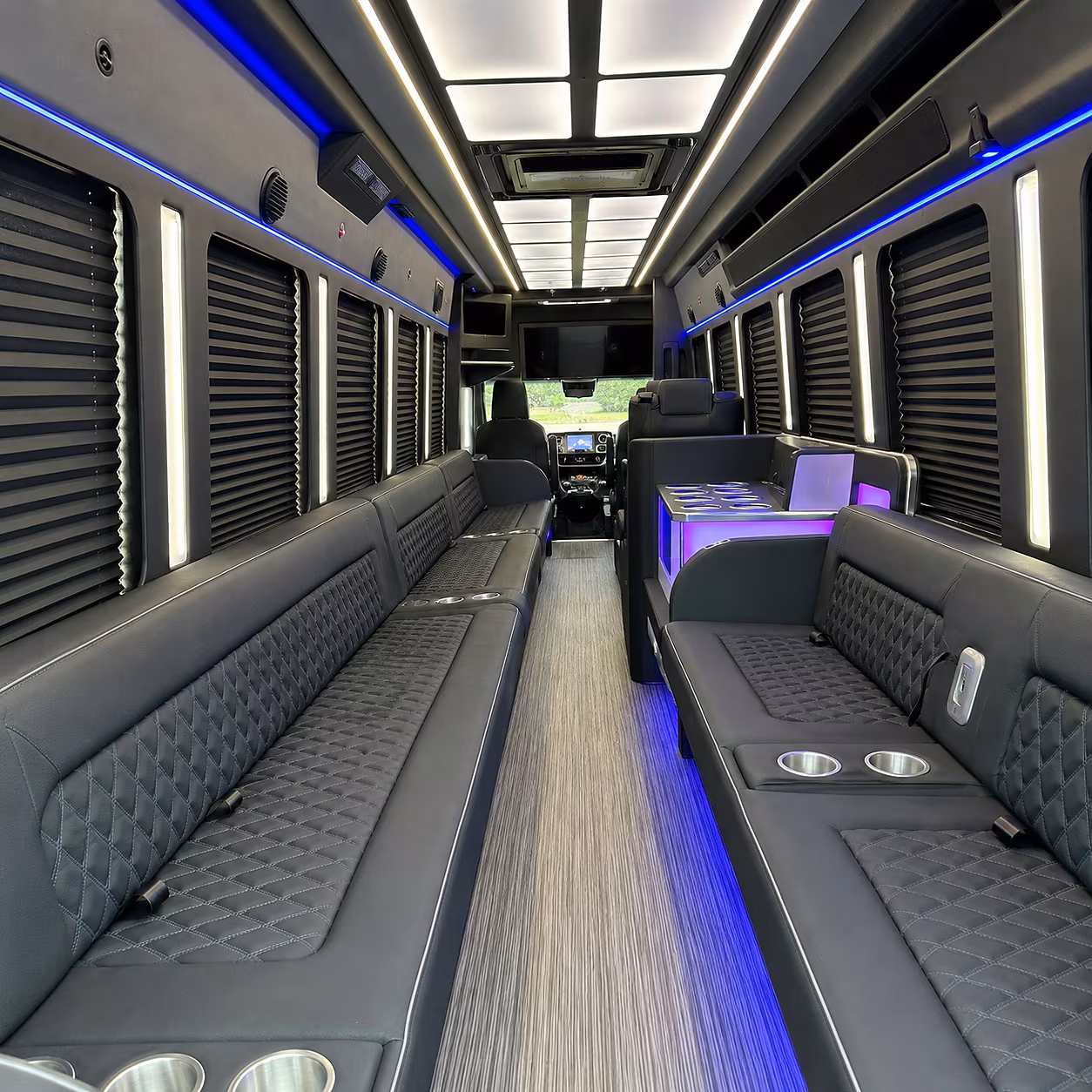 danbury party bus interior
